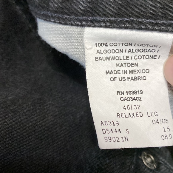 Harley Davidson Motorcycle Lightly Faded Black Short Length Denim Jeans Size 46 - Picture 5 of 10